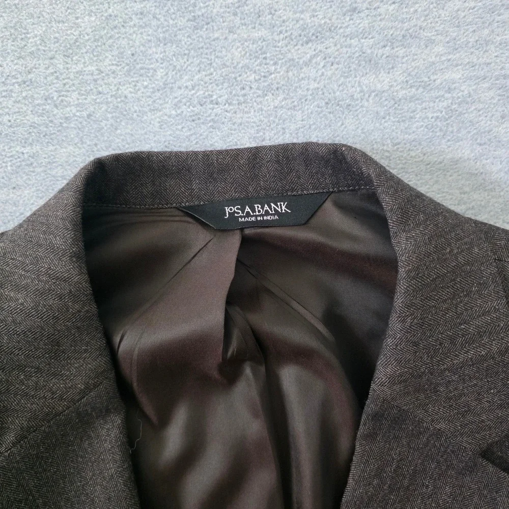Jos A Bank Mens Brown 100% Wool Blazer Sport Coat Regal Fit 50 Short
